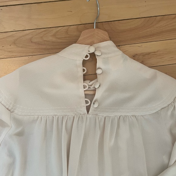 Vintage cream flapper style pleated dress - Picture 2 of 3